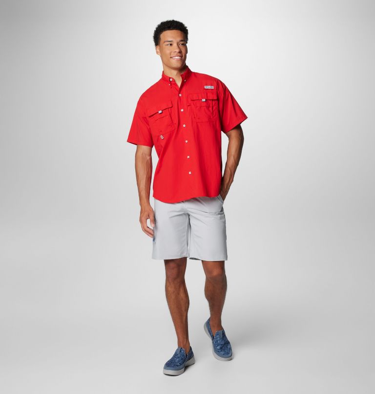 Men’s PFG Bahama II Short Sleeve Shirt, Color: Red Spark, image 3