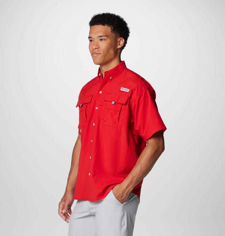 Men’s PFG Bahama II Short Sleeve Shirt, Color: Red Spark, image 4