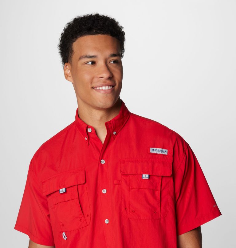 Men’s PFG Bahama II Short Sleeve Shirt, Color: Red Spark, image 5