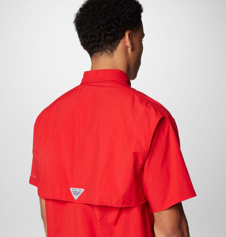 Men’s PFG Bahama II Short Sleeve Shirt, Color: Red Spark, image 6