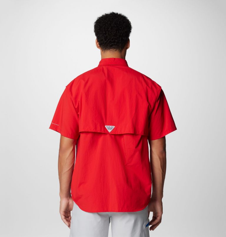 Men’s PFG Bahama II Short Sleeve Shirt, Color: Red Spark, image 2