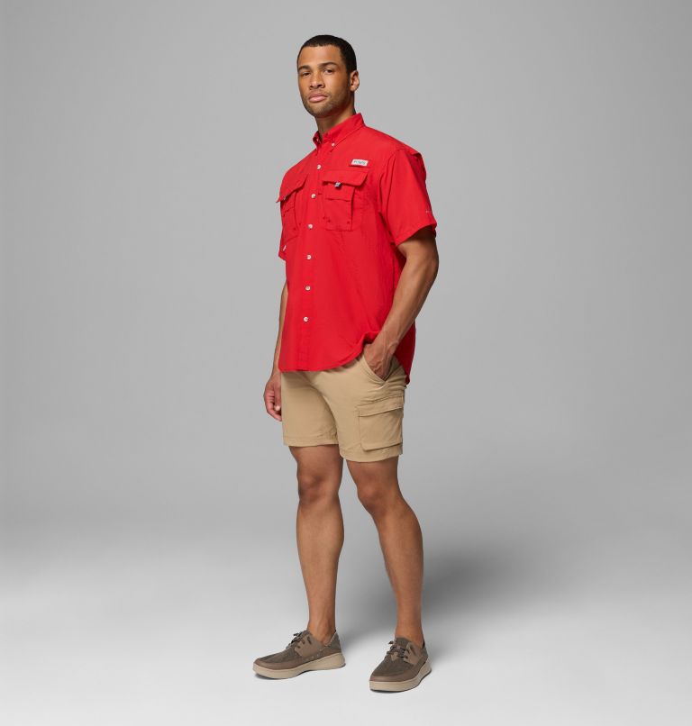 Men’s PFG Bahama II Short Sleeve Shirt, Color: Red Spark, image 2
