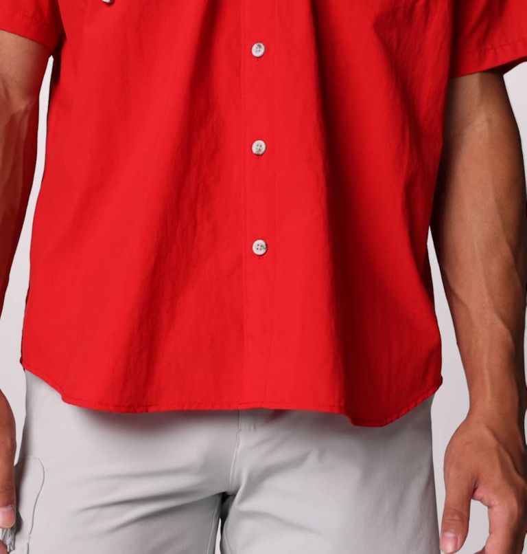 Men’s PFG Bahama II Short Sleeve Shirt, Color: Red Spark