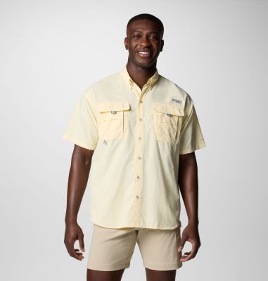 Men's Bahama II Short Sleeve Shirt, Color: Lemon Wash, image 1