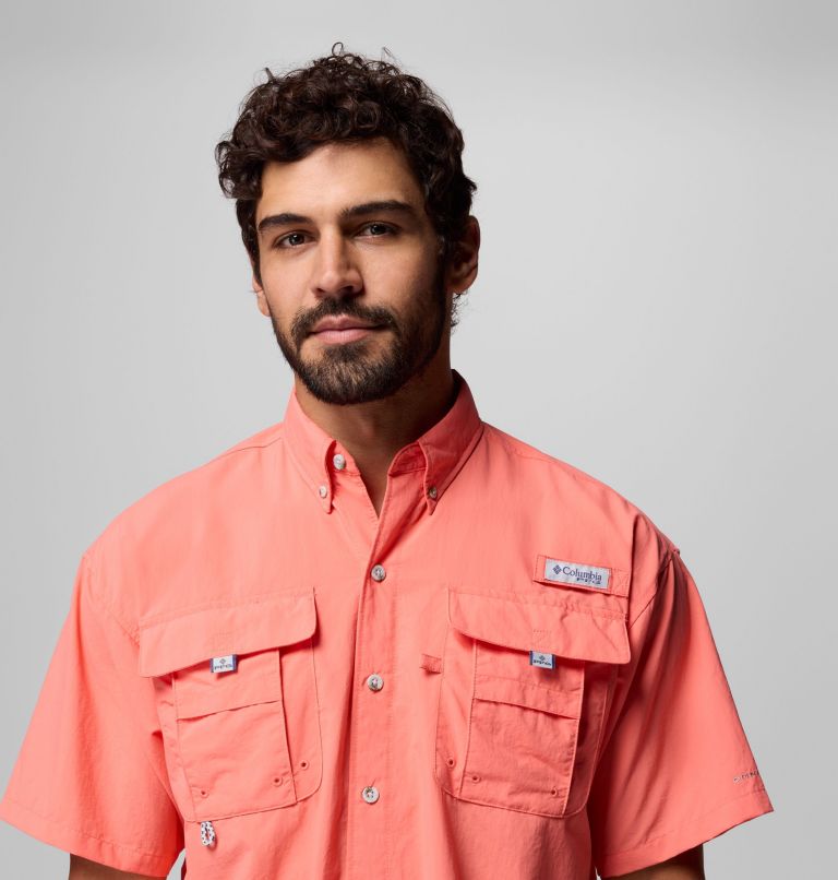 Men’s PFG Bahama II Short Sleeve Shirt, Color: Melonade, image 5