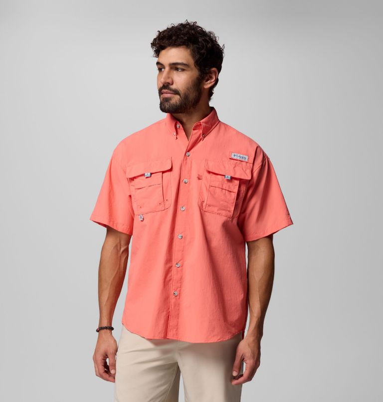 Men’s PFG Bahama II Short Sleeve Shirt, Color: Melonade, image 1