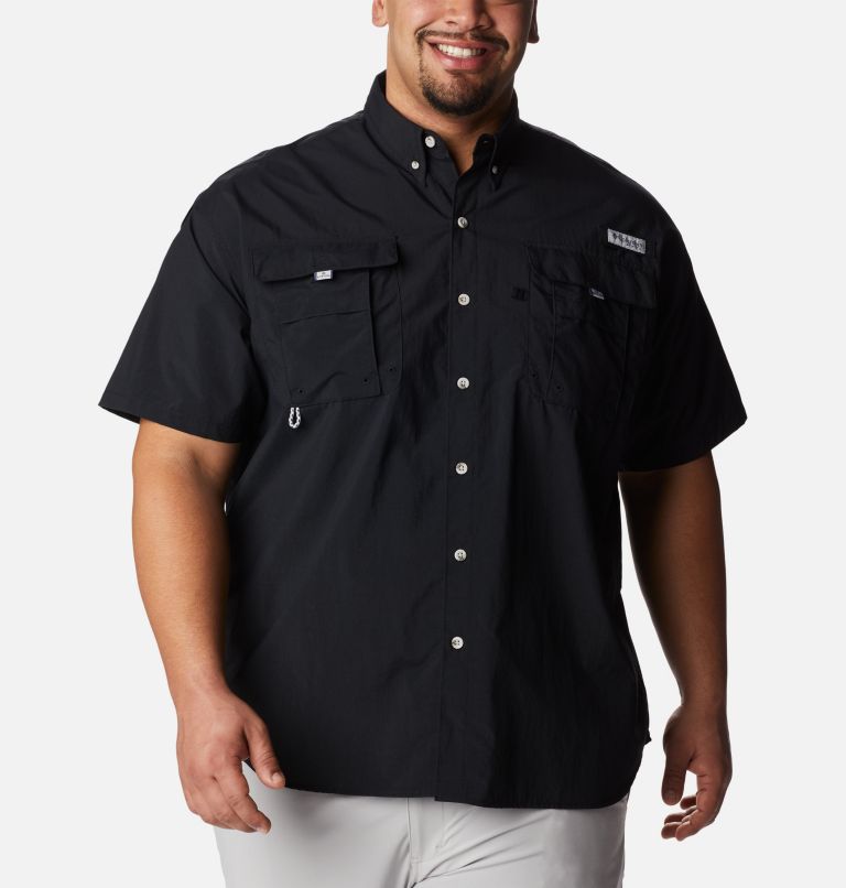 Thumbnail: Men’s PFG Bahama II Short Sleeve Shirt - Big, Color: Black, image 1