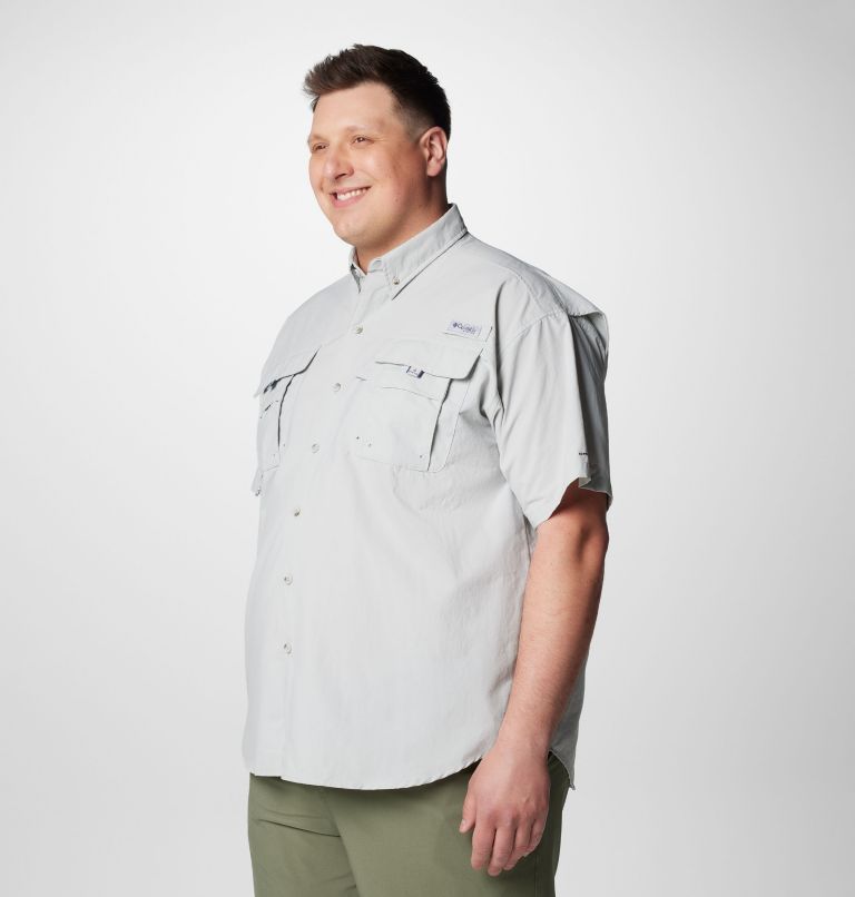 Men’s PFG Bahama II Short Sleeve Shirt - Big, Color: Cool Grey, image 4
