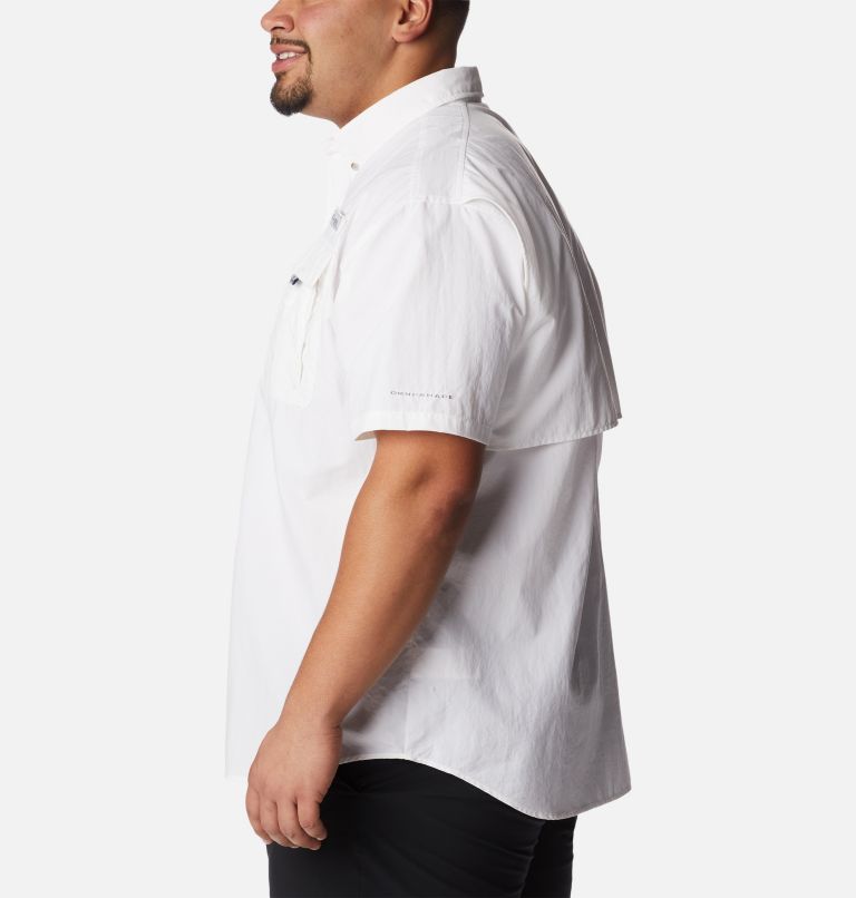 Thumbnail: Men’s PFG Bahama II Short Sleeve Shirt - Big, Color: White, image 3