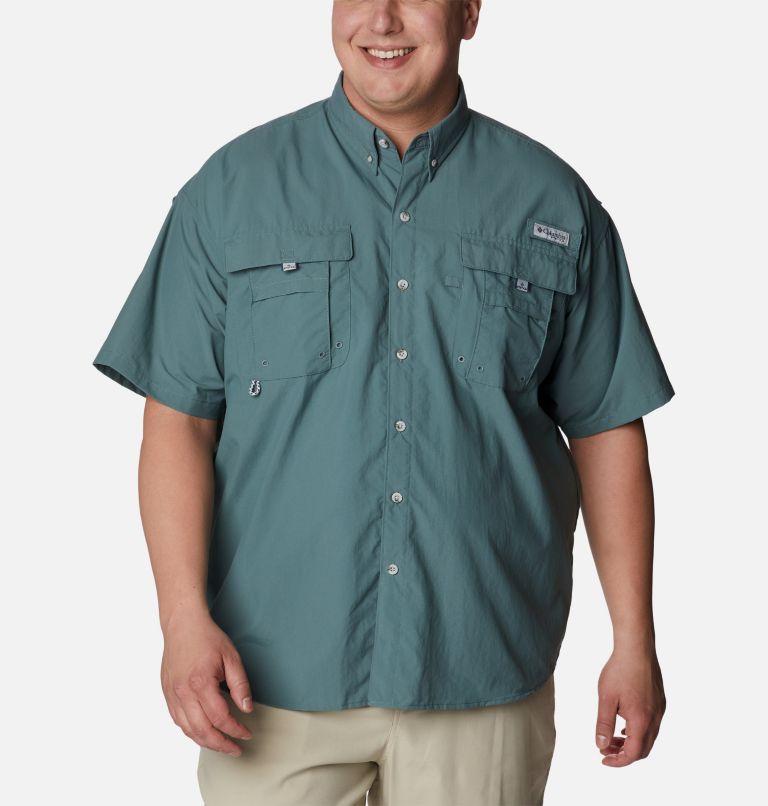 Thumbnail: Men’s PFG Bahama II Short Sleeve Shirt - Big, Color: Metal, image 1