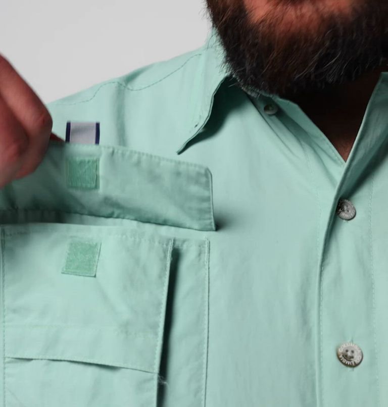 Men’s PFG Bahama II Short Sleeve Shirt - Big, Color: Misty Jade