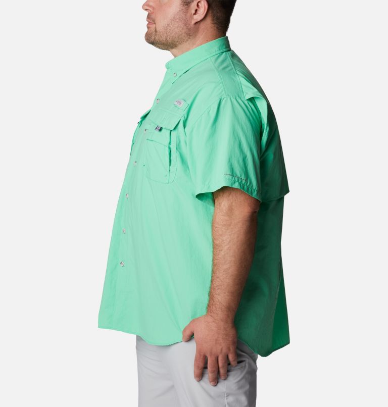 Thumbnail: Men’s PFG Bahama II Short Sleeve Shirt - Big, Color: Light Jade, image 3