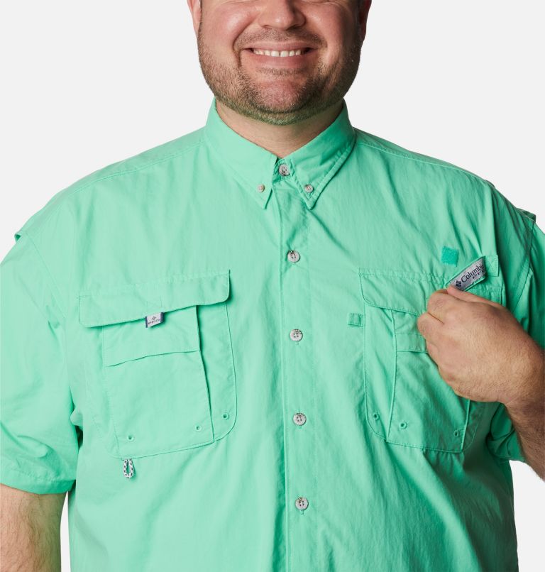 Men’s PFG Bahama II Short Sleeve Shirt - Big, Color: Light Jade, image 4