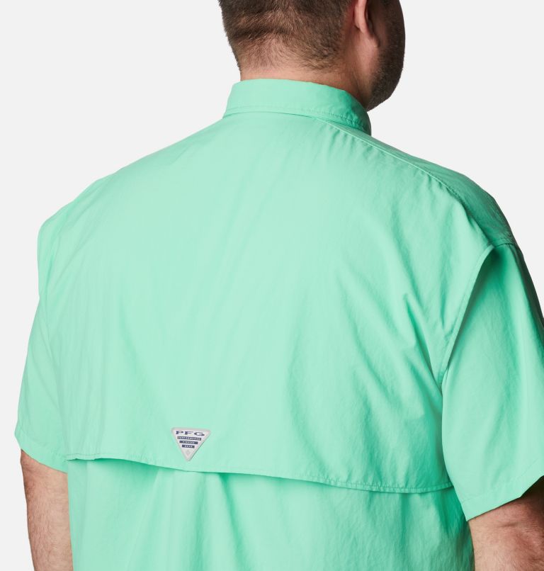 Thumbnail: Men’s PFG Bahama II Short Sleeve Shirt - Big, Color: Light Jade, image 5