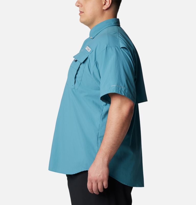Men’s PFG Bahama II Short Sleeve Shirt - Big, Color: Canyon Blue, image 3