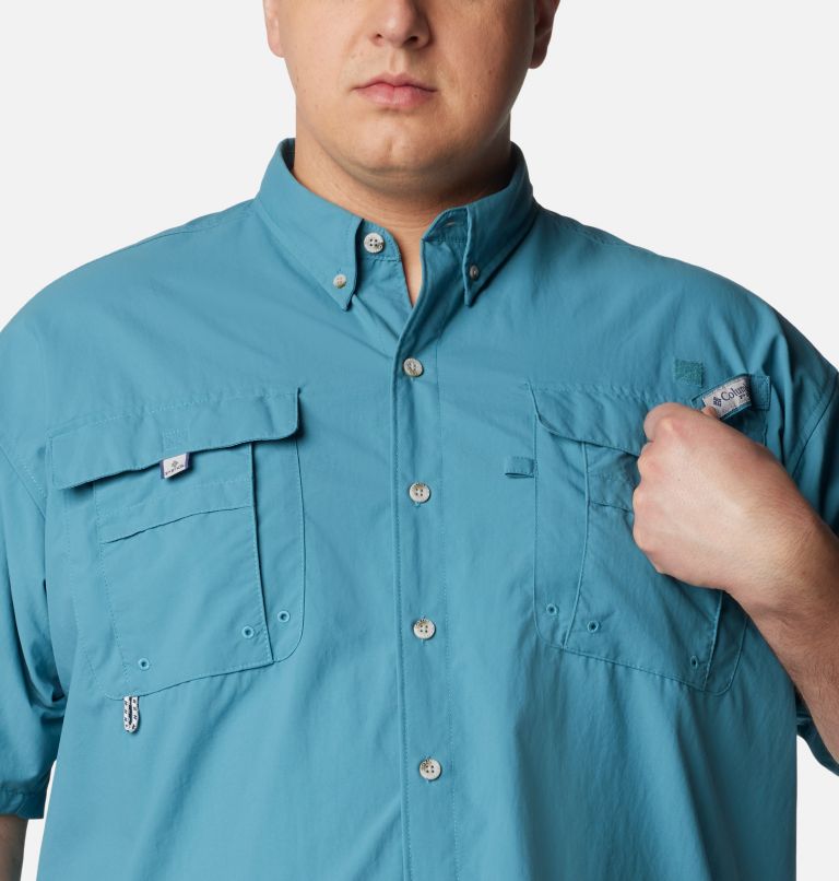Men’s PFG Bahama II Short Sleeve Shirt - Big, Color: Canyon Blue, image 4