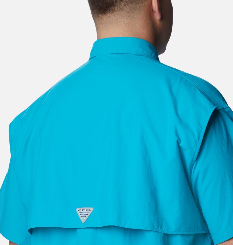 Thumbnail: Men’s PFG Bahama II Short Sleeve Shirt - Big, Color: Ocean Teal, image 5
