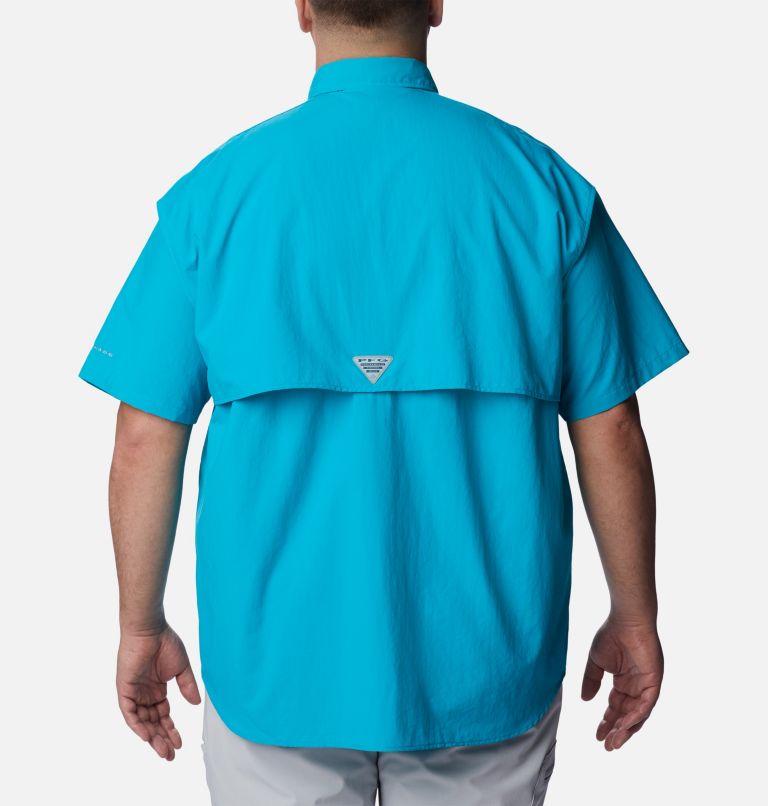 Men’s PFG Bahama II Short Sleeve Shirt - Big, Color: Ocean Teal, image 2