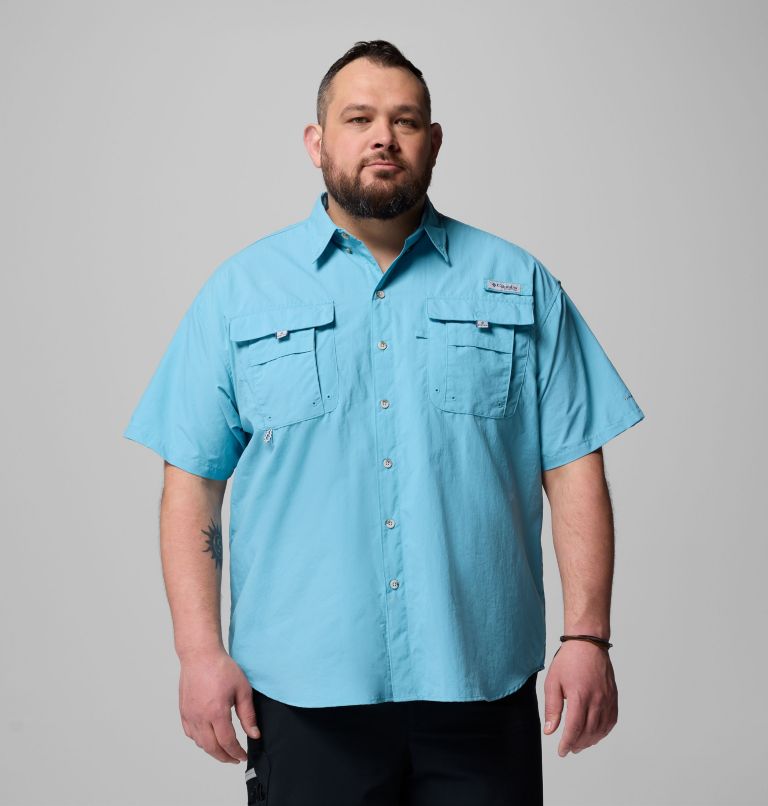 Men’s PFG Bahama II Short Sleeve Shirt - Big, Color: Vintage Blue, image 1