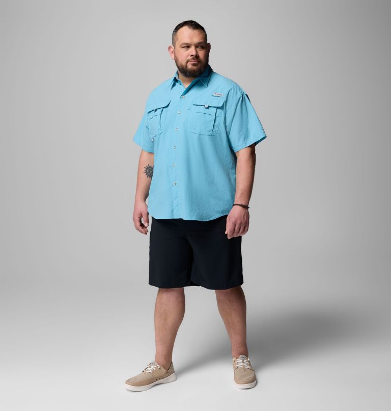 Men’s PFG Bahama II Short Sleeve Shirt - Big, Color: Vintage Blue, image 7