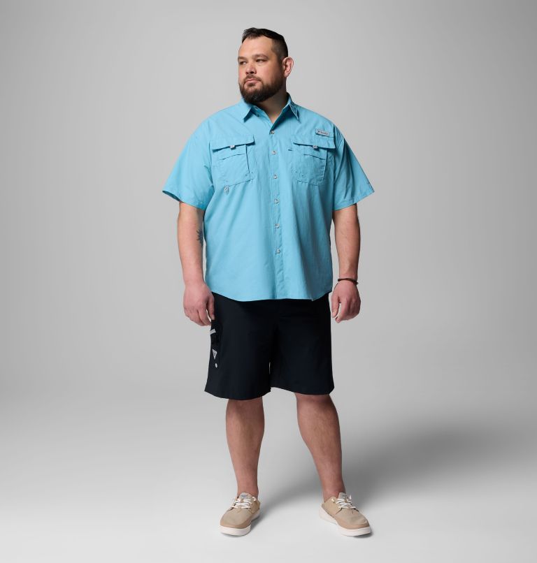Men’s PFG Bahama II Short Sleeve Shirt - Big, Color: Vintage Blue, image 8