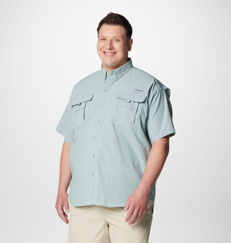 Men’s PFG Bahama II Short Sleeve Shirt - Big, Color: Crushed Blue, image 4