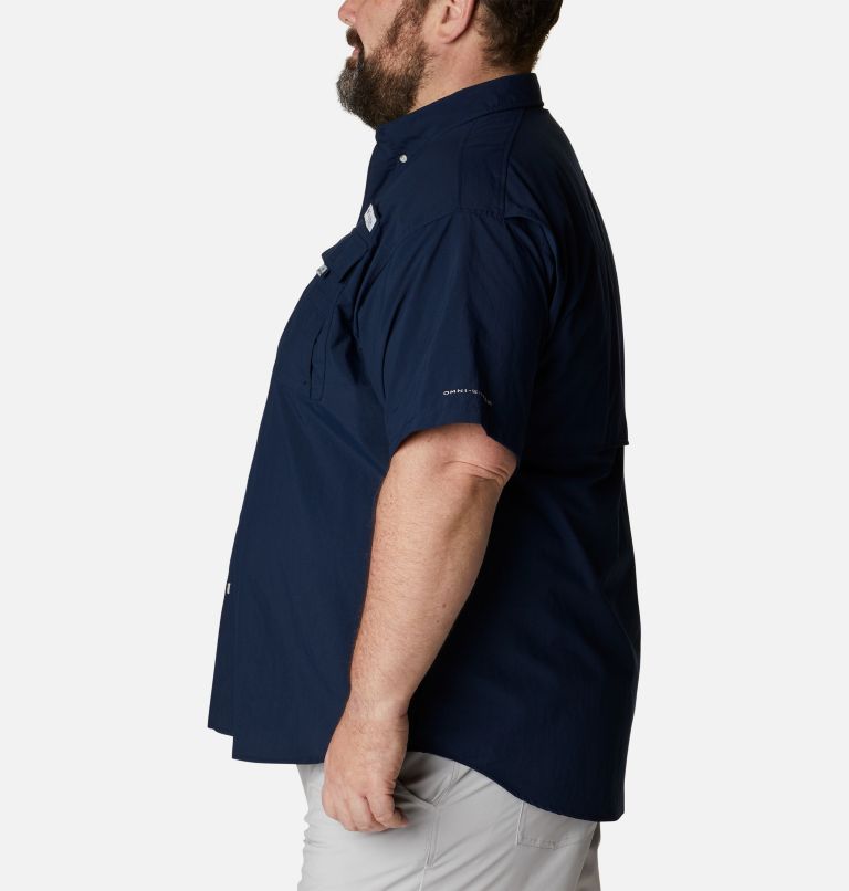 Columbia PFG Omni-Shade Shirt Mens M Blue Double Pocket Back Vent Short  Sleeve