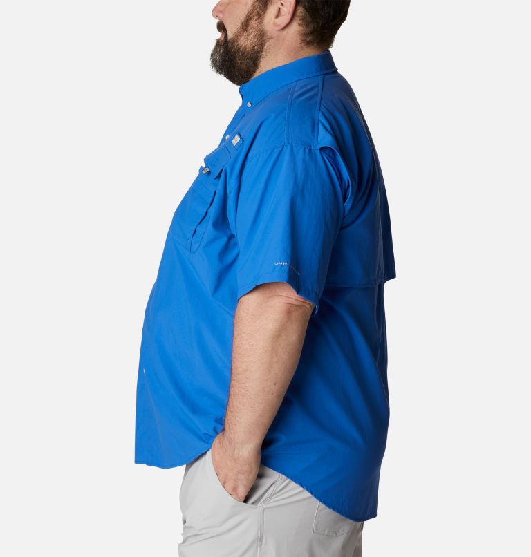 Men’s PFG Bahama II Short Sleeve Shirt - Big, Color: Vivid Blue, image 3