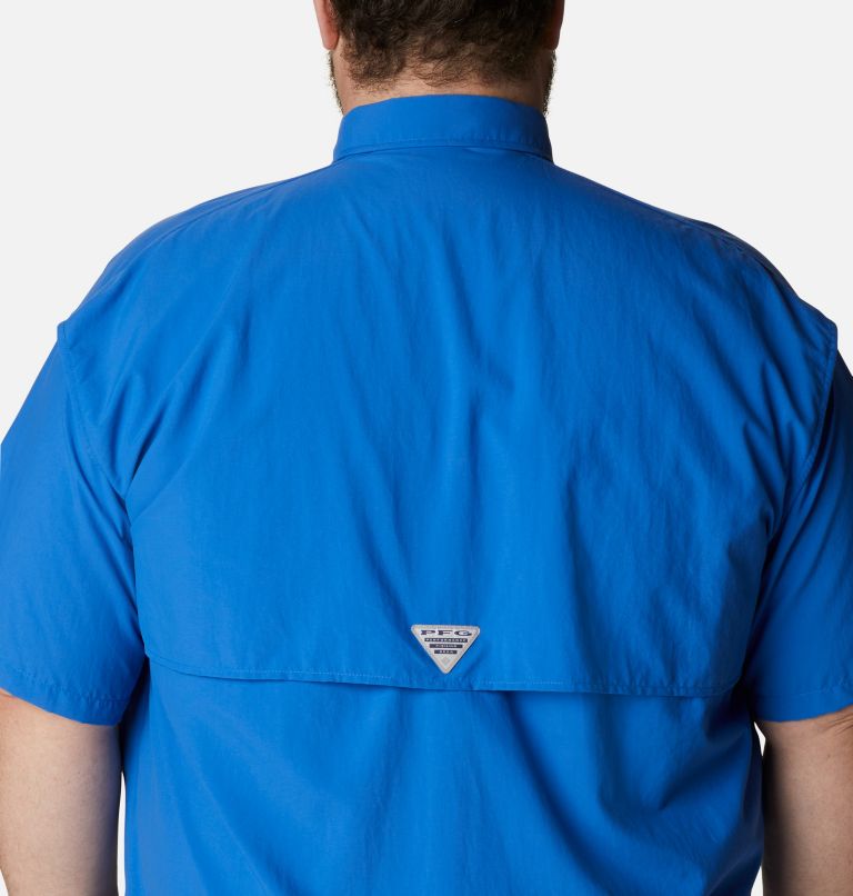 Thumbnail: Men’s PFG Bahama II Short Sleeve Shirt - Big, Color: Vivid Blue, image 5