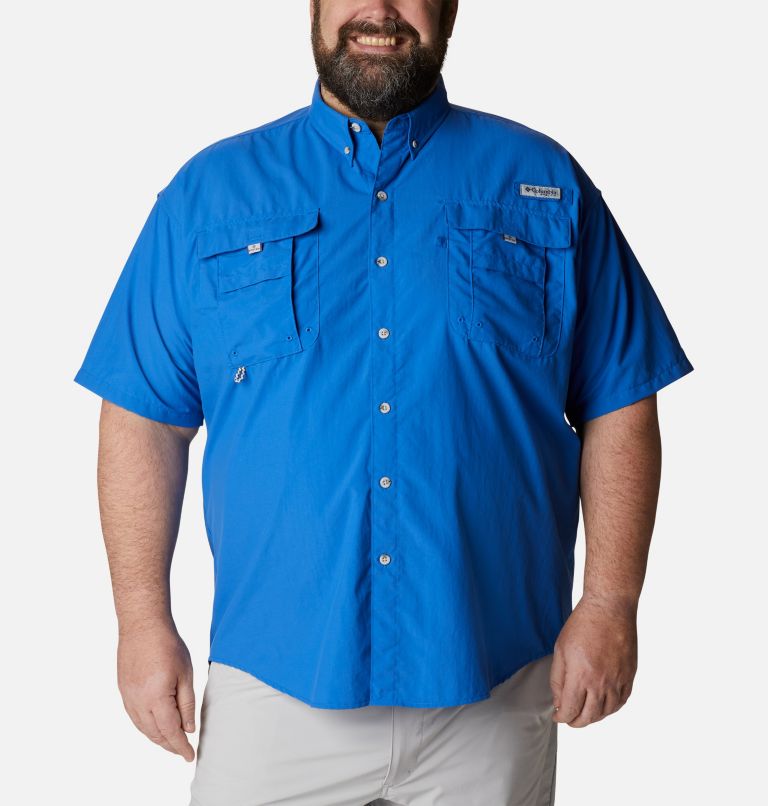 Men’s PFG Bahama II Short Sleeve Shirt - Big, Color: Vivid Blue, image 1