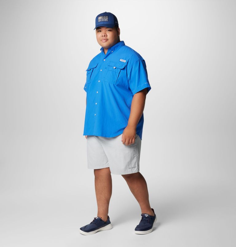 Men’s PFG Bahama II Short Sleeve Shirt - Big, Color: Vivid Blue, image 3
