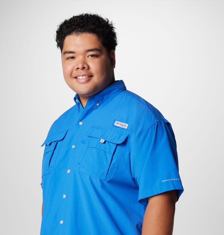 Men’s PFG Bahama II Short Sleeve Shirt - Big, Color: Vivid Blue, image 5