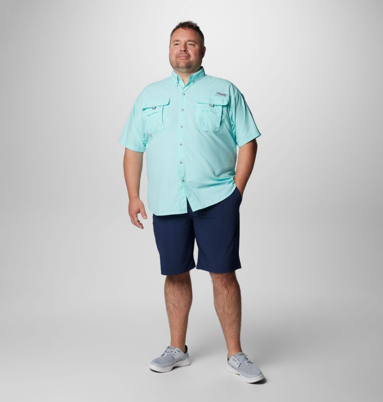 Men’s PFG Bahama II Short Sleeve Shirt - Big, Color: Gulf Stream, image 3