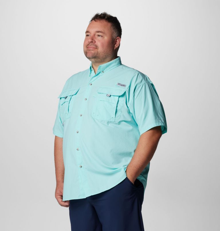 Men’s PFG Bahama II Short Sleeve Shirt - Big, Color: Gulf Stream, image 4