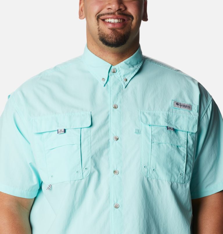 Men’s PFG Bahama II Short Sleeve Shirt - Big, Color: Gulf Stream, image 4
