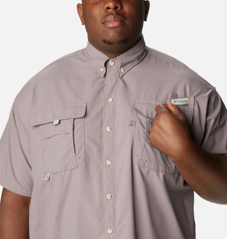 Thumbnail: Men’s PFG Bahama II Short Sleeve Shirt - Big, Color: Granite Purple, image 4