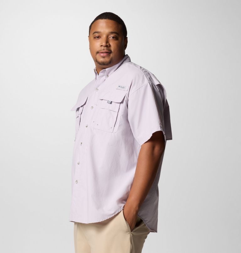 Men’s PFG Bahama II Short Sleeve Shirt - Big, Color: Lavender Pearl, image 3