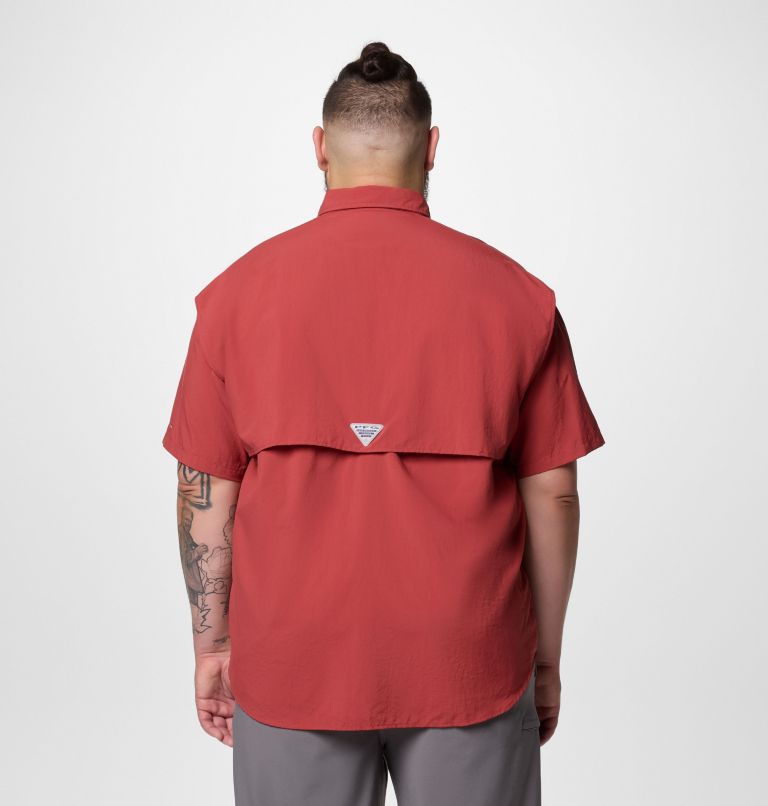 Men’s PFG Bahama II Short Sleeve Shirt - Big, Color: Dusty Crimson, image 3