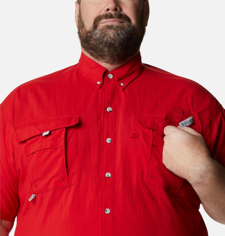 Thumbnail: Men’s PFG Bahama II Short Sleeve Shirt - Big, Color: Red Spark, image 4