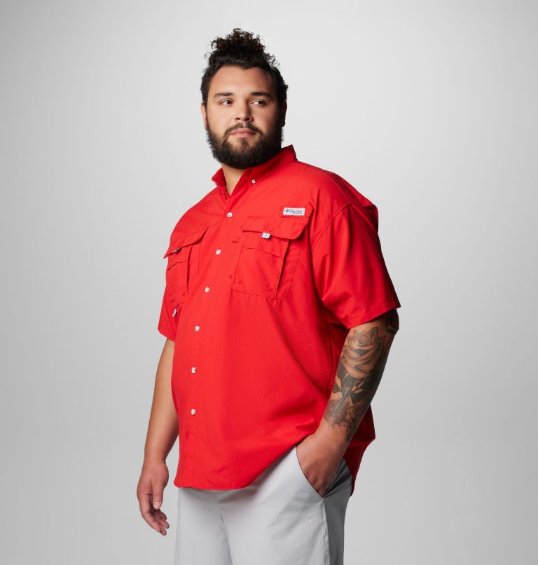Men’s PFG Bahama II Short Sleeve Shirt - Big, Color: Red Spark, image 4