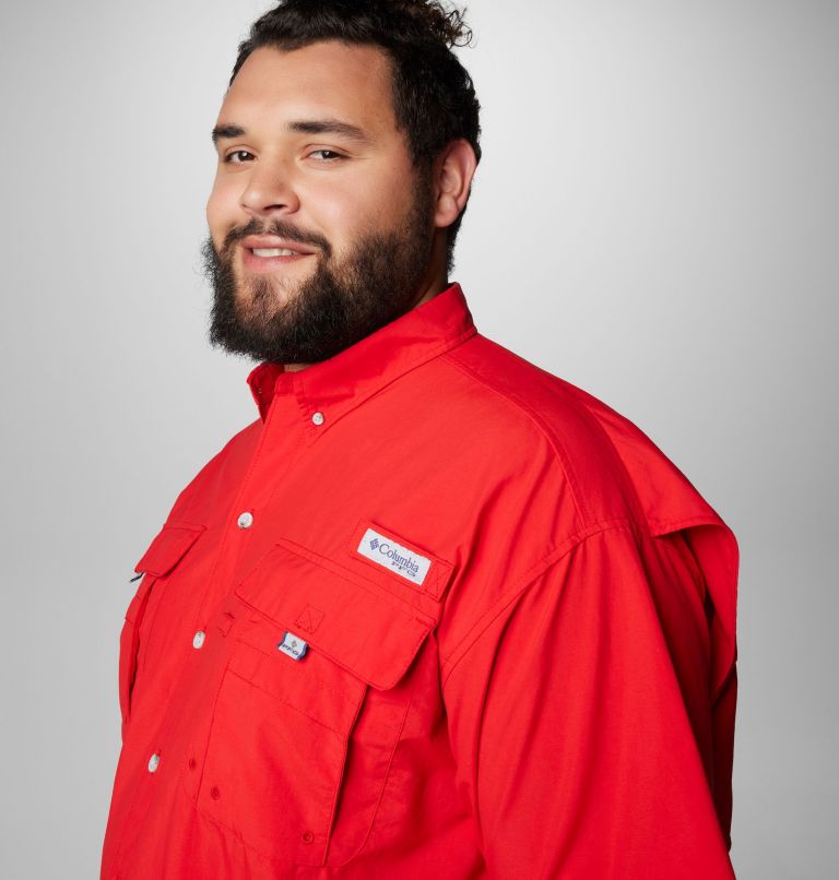 Men’s PFG Bahama II Short Sleeve Shirt - Big, Color: Red Spark, image 5