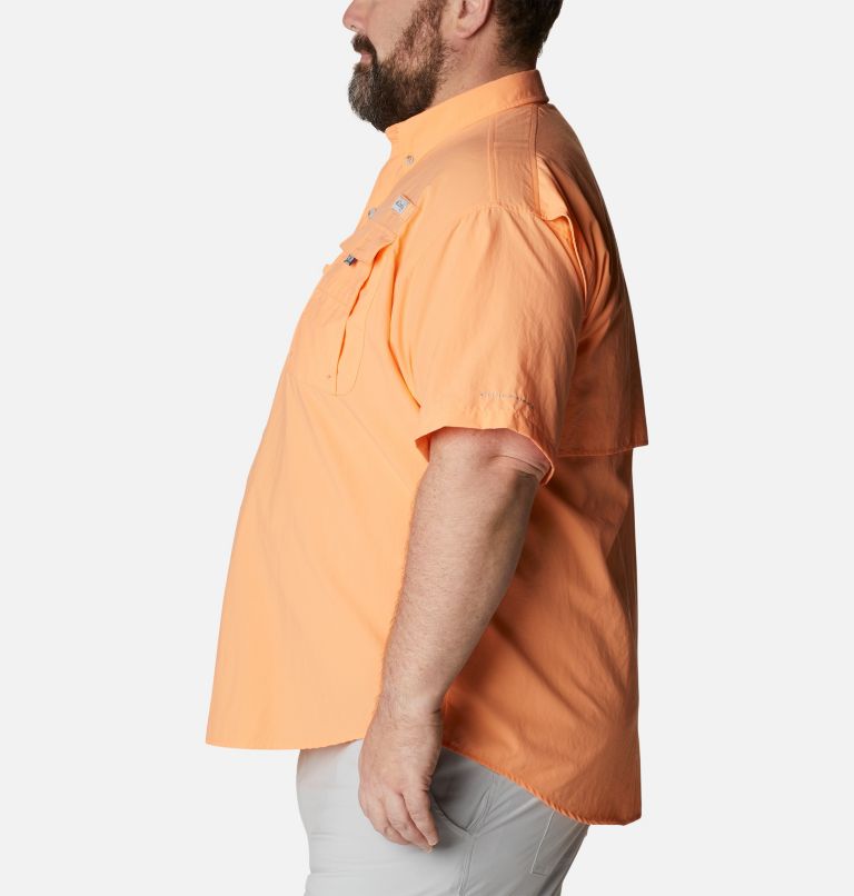 Men’s PFG Bahama II Short Sleeve Shirt - Big, Color: Bright Nectar, image 3