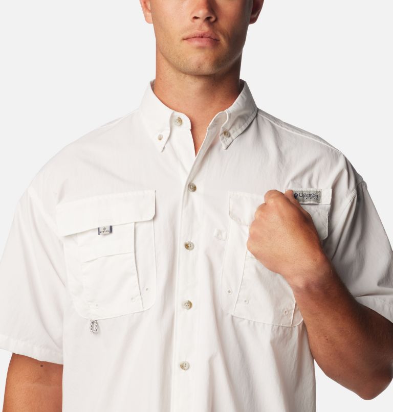 Thumbnail: Men’s PFG Bahama II Short Sleeve Shirt - Tall, Color: White, image 4