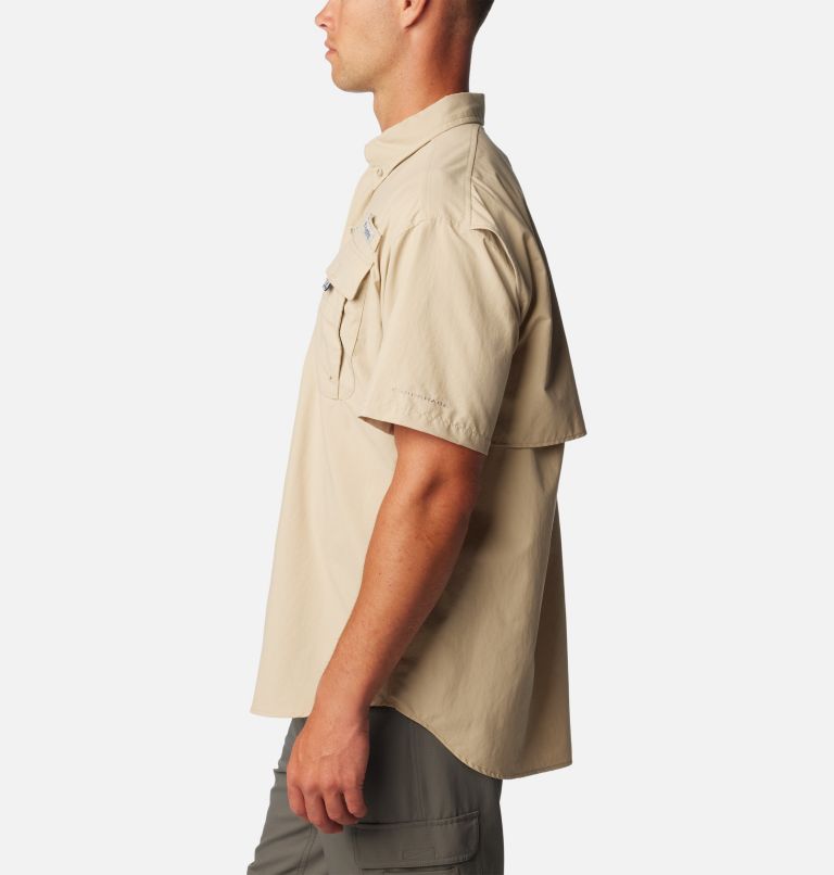 Men’s PFG Bahama II Short Sleeve Shirt - Tall, Color: Fossil, image 3