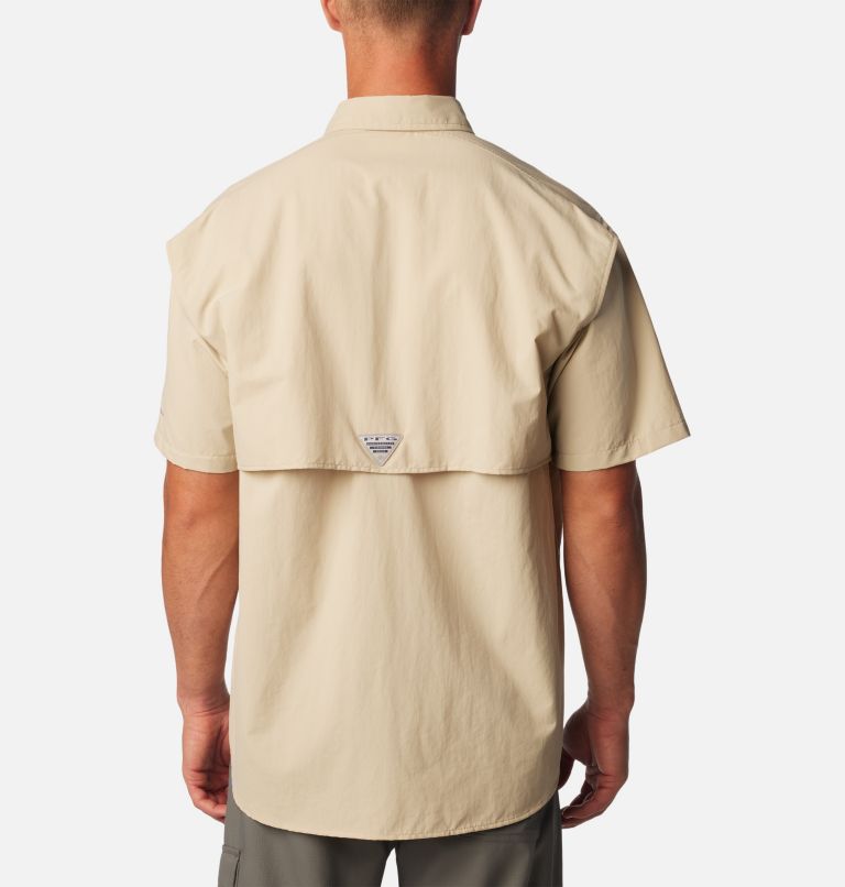 Thumbnail: Men’s PFG Bahama II Short Sleeve Shirt - Tall, Color: Fossil, image 2