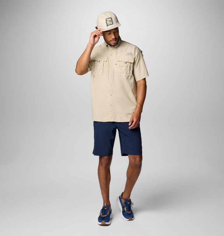 Men’s PFG Bahama II Short Sleeve Shirt - Tall, Color: Fossil, image 3