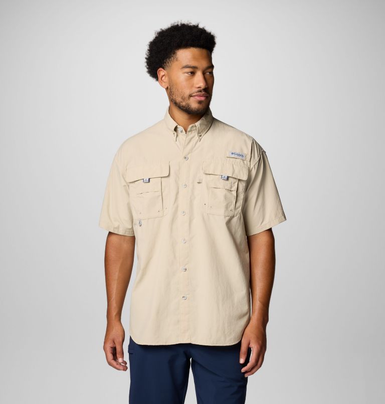 Men’s PFG Bahama II Short Sleeve Shirt - Tall, Color: Fossil, image 1