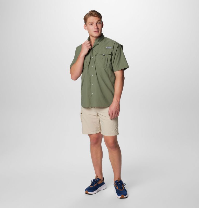 Men’s PFG Bahama II Short Sleeve Shirt - Tall, Color: Cypress, image 3