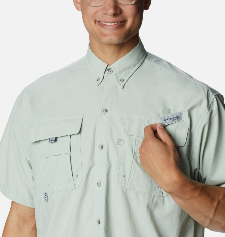 Thumbnail: Men’s PFG Bahama II Short Sleeve Shirt - Tall, Color: Cool Green, image 4