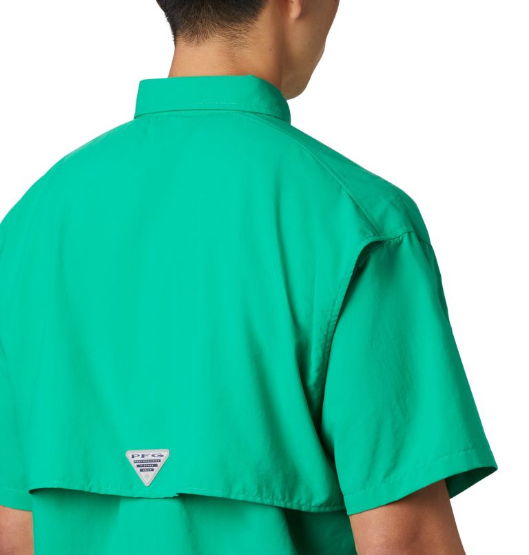 Men’s PFG Bahama II Short Sleeve Shirt - Tall, Color: Dark Lime, image 4
